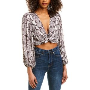 NWT! A.L.C. Maxime Blouse Tie Front Top